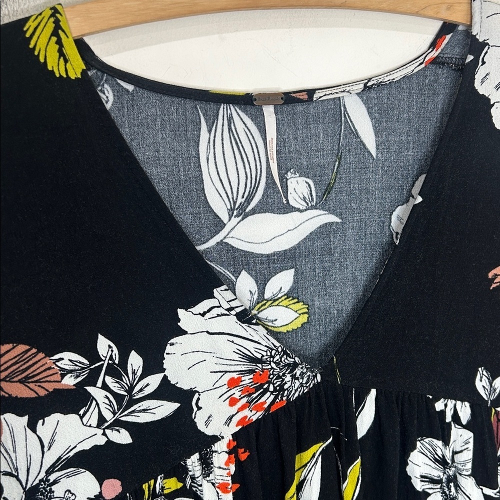 FREE PEOPLE Bella Floral Mini Tunic Dress Size XS - Picture 9 of 15
